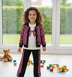 Pul Payet Ceketli 3lü Takım(pembe)