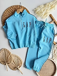 Yarım Fermuarlı Mavi Takım