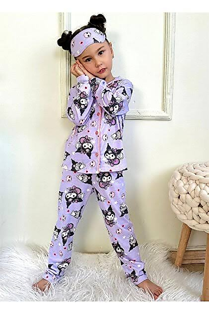 Kuromi Uyku Bandı Hediyeli Pijama Takımı