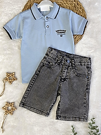Denim Şortlu Takım(mavi)
