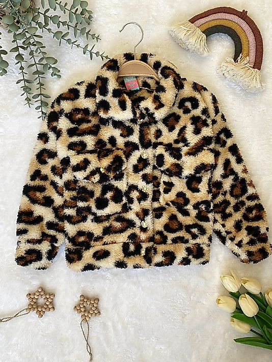 Leopar Peluş Ceket