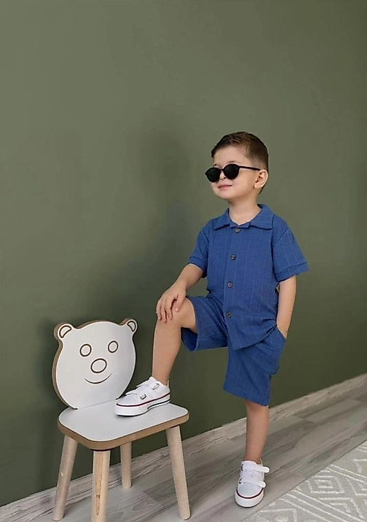 Fitilli İkili Takım Mavi