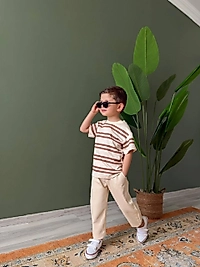 Gabardin pantolonlu soft takım
