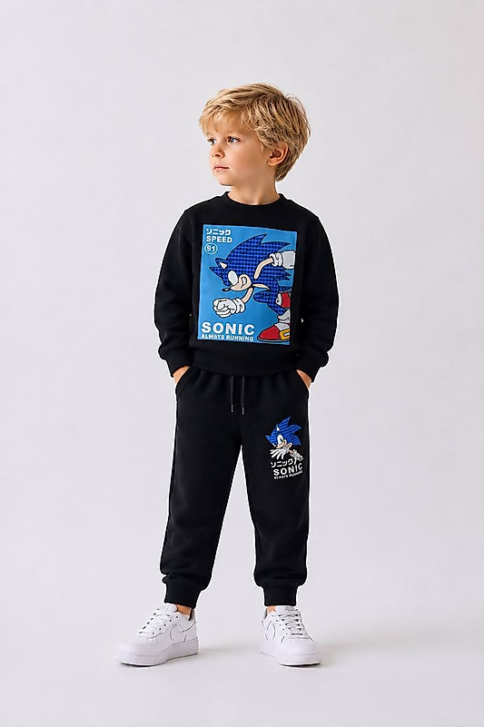 Sonic Desenli Erkek Çocuk Takım
