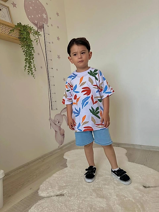 Denim Şortlu Takım