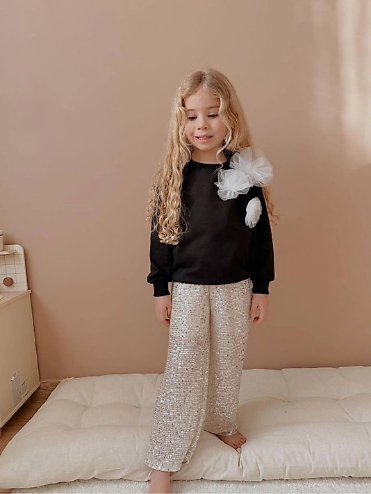 Payetli Pantolonlu Takım