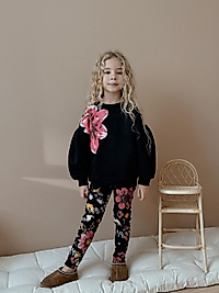 Çiçekli Taytlı Şardonlu Takım