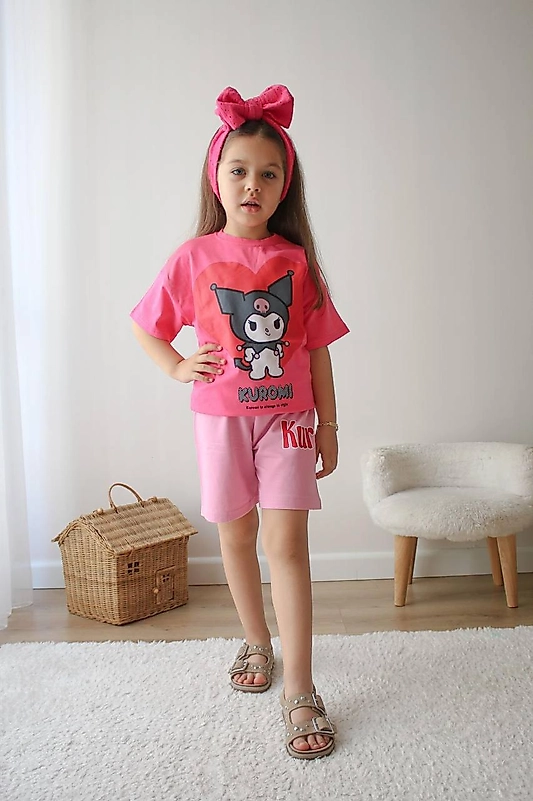 Pembe Kuromi Şortlu Takım