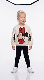 Minnie Mouse Desenli Taytlı Takım