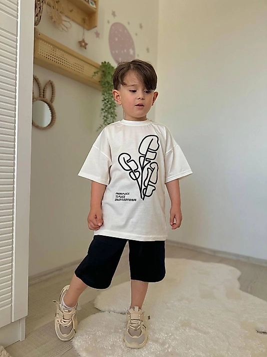 Siyah Kot Şortlu Takım