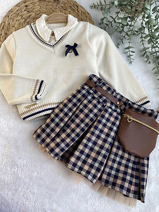 Triko Kazaklı Çantalı 4lü Takım