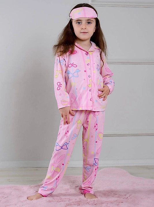 Fiyonk Detaylı Uyku Bantlı Pijama