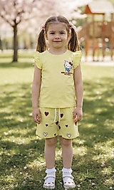 Sarı Hello Kitty Şortlu Takım