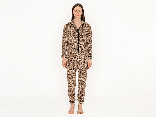 Leopar Desenli Anne Pijaması