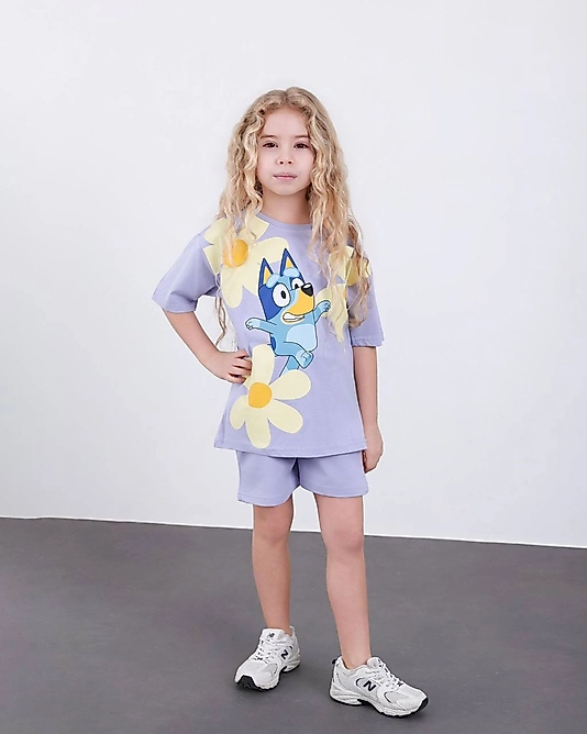 Bluey Şortlu Takım(Lila)