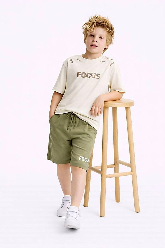 Focus Baskılı Şortlu Takım