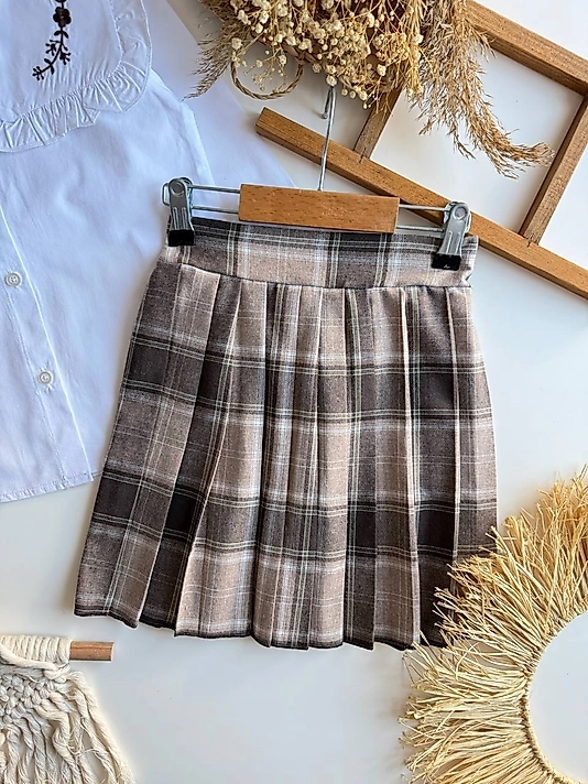 Ekose Etekli Gömlekli Takım