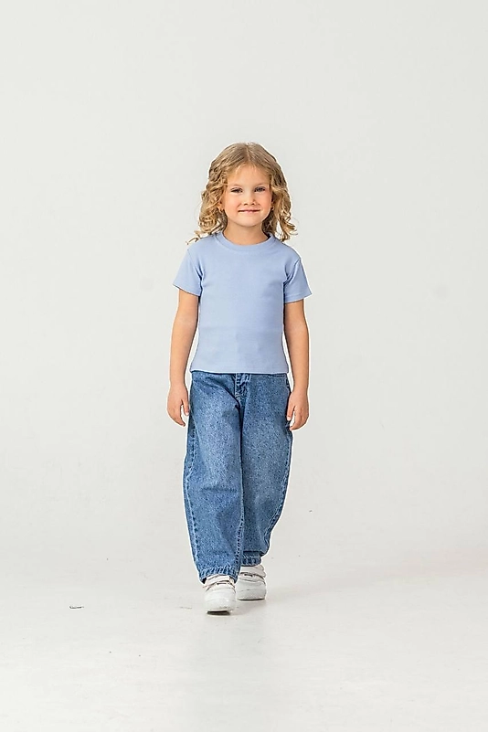 Mavi Çizgili Poplin Gömlekli Takım