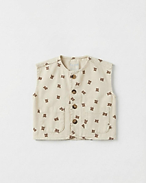 Ayıcıklı Denim Yelek