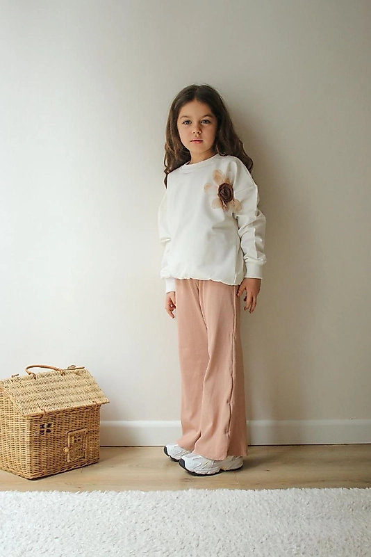 Çiçek Aksesuarlı Taytlı Takım