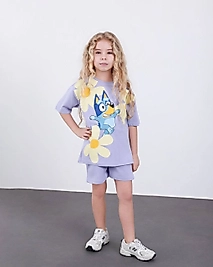 Bluey Şortlu Takım(Lila)