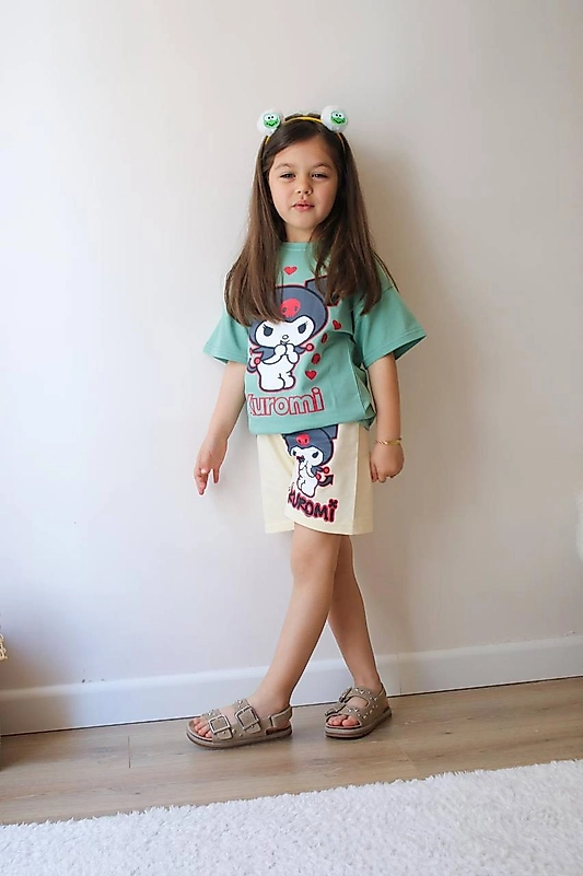 Yeşil Kuromi Şortlu takım