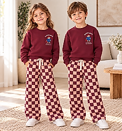 Teddy Bear Damalı Unisex Takım