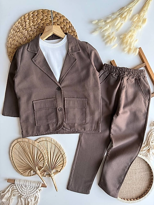 Kahverengi Ham Keten Takım