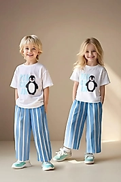 Penguen Nakışlı Takım