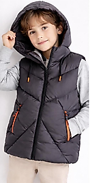 Antrasit Kapişonlu Şişme Yelek