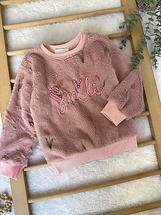 Pembe Peluş Sweat