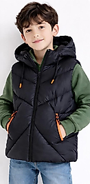 Siyah Kapişonlu Şişme Yelek