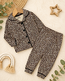 Leopar Desenli Pijama Takımı