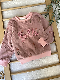 Pembe Peluş Sweat